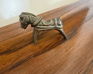Cast Metal Rocking Horse Figurine