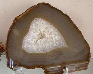 Polished Agate Slice Display
