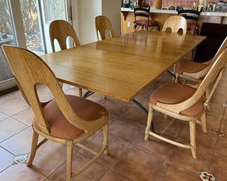 Dining Table and spoonback Chairs Set
