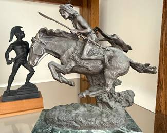 After Frederic Remington "Cheyenne" Bronze Sculpture
