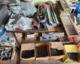 Construction materials - joist hangers, registers, nails, electrical