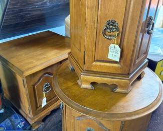 Colonial Style  Side Tables with storage