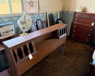 Mid Century Walnut Kent Coffey "Tableau" Headboard