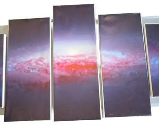 Galaxy on canvas panels