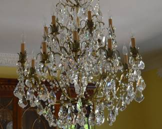 Swarovski and Waterford Crystal Chandelier