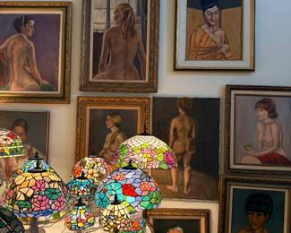 This gallery wall is incredible. All original and signed pieces..Think Kevin Bacon?l