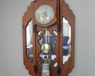 Ornate Mirrored Wall Clock