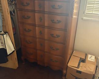 . . . and matching 5-drawer French Provincial dresser