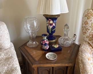 . . . accent lamp and end table, crystal