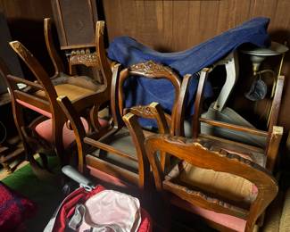 . . . carved dining chair set