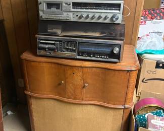 . . . vintage cabinet radio and stereo components