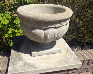 . . . cement pots -- there are six in total