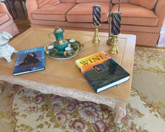 . . . nice whitewashed coffee table