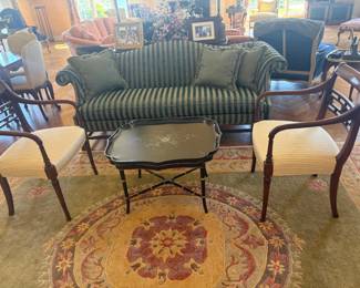 . . . serving tray and accent chairs and couch