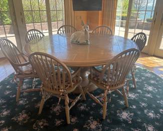 . . . large circular dining table