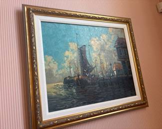 . . . great nautical oil painting