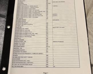 Collection of 567 movie DVDs catalog, alphabetically and numerically to sell us one lot
