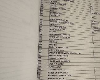 Collection of 567 movie DVDs catalog, alphabetically and numerically to sell us one lot