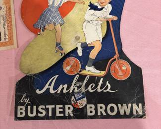 Vintage Buster Brown advertising poster