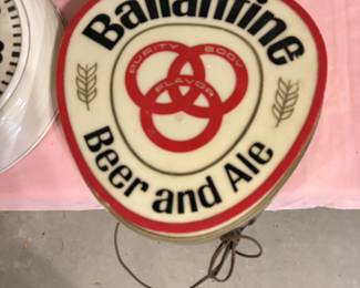 Vintage Ballentine, beer and ale lighted sign