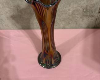 Fenton Amethyst Carnival Glass Vase 