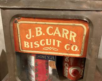 Vintage J.B. Carr Biscuit Advertise Box 