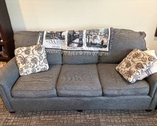 Gray transitional sofa