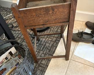 Oak plant stand
