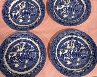 Blue Willow Divided Plates