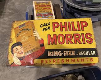 Vintage Philip Morris metal sign