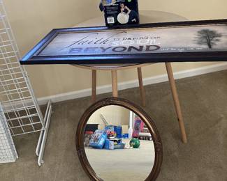 oval mirror, faith picture