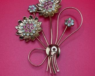 Incredible Vintage Sterling Silver CoroCraft Brooch
