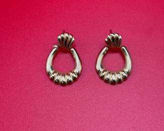 14K Yellow Gold Knocker Earrings