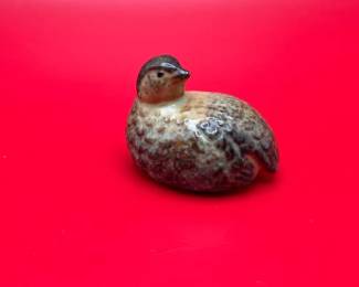 Vintage Japanese Ceramic Quail Figurine
