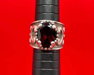 Vintage Thick Sterling Silver Ring