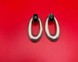 Large Mexico Sterling Silver Earrings
