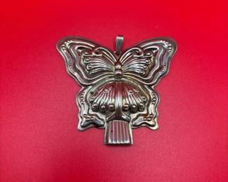 Vintage Reed And Barton Sterling Silver Butterfly Whistle Pendant