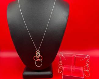 Sterling Silver Dangling Rings Set Of Fine Jewelry