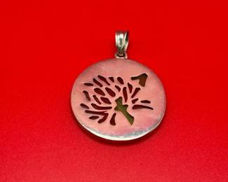 Sterling Silver Cutout Charm Pendant