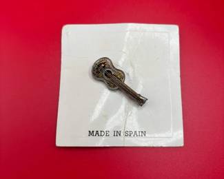 Vintage Spanish Guitar Brooch