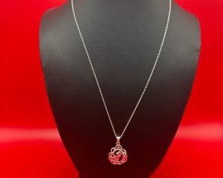 Sterling Silver P Monogram Pendant On 18 Sterling Cable Chain