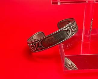 S. Kirk  Son Sterling Monogram Cuff Bracelet