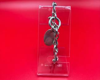 Sterling Silver Infinity 7 Bracelet With ID Tag