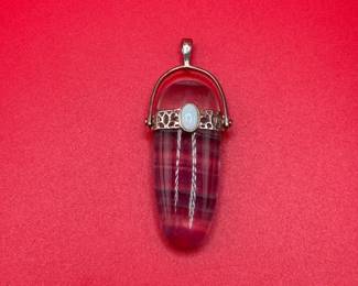 Beautiful Sterling Silver And Gemstone Pendant