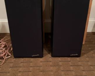 Polk Audio Black Ash Vinyl Bookshelf Speakers Pair