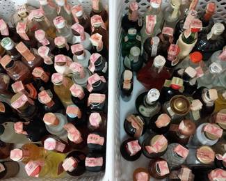 vintage airline shot bottles