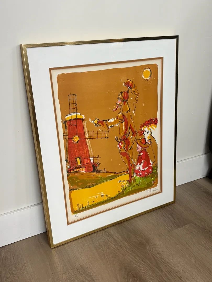 Alvin Carl Hollingsworth Don Quixote Signed Lithograph With Certificate Of Authenticity