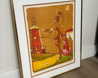 Alvin Carl Hollingsworth Don Quixote Signed Lithograph With Certificate Of Authenticity