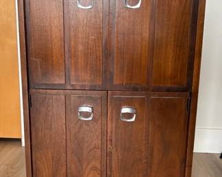 Vintage MCM 1970s Lane Altavista Rolling Dry Bar with Storage