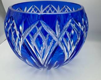 Vintage Bohemian Towel Cobalt Cut Crystal